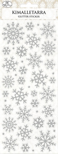 [2756] Glitter sticker Snowflake silver