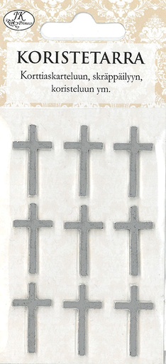 [2803] Decoration sticker Cross silver