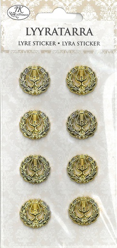[2805] Lyre sticker gold
