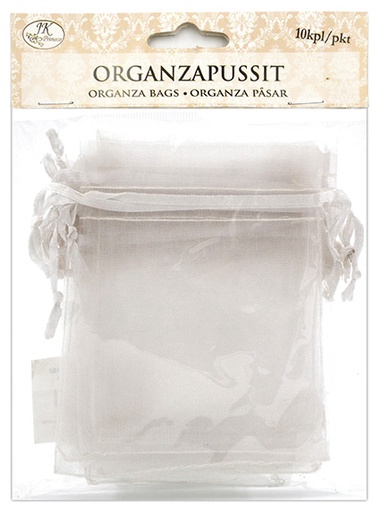[2814] Organza bag 8 x 10cm white 10pcs