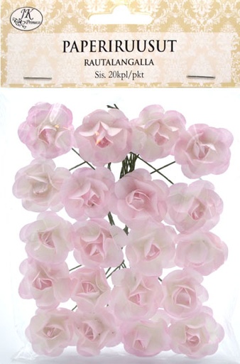 [2825] Paper roses small light pink 20pcs