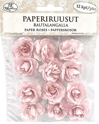 [2829] Paper roses old rose 12pcs