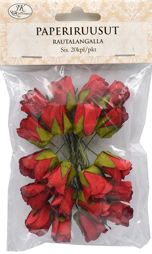 [2831] Paper roses red bud 20pcs