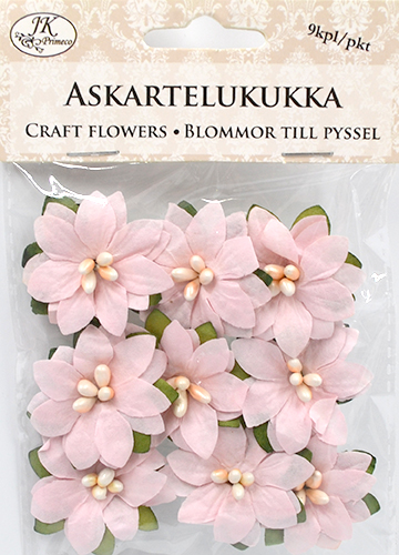 [2842] Craft flowers light pink 9pcs