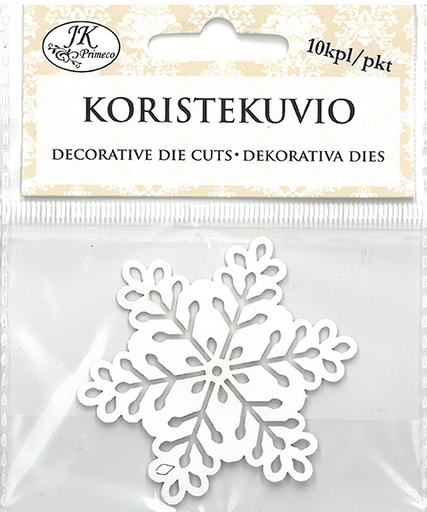 [2864] Decorative die cut Snowflake small white 10pcs