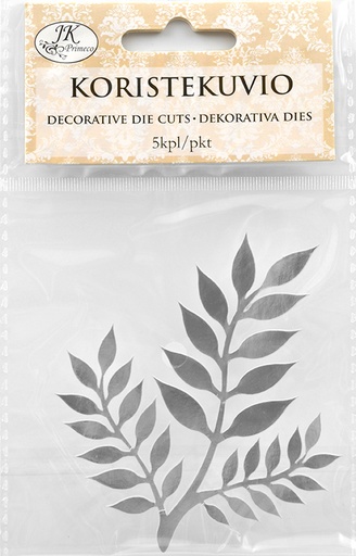 [2866] Decorative die cut Twig silver foil 5pcs