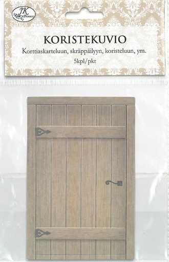 [2871] Decorative die cut wood door brown 5pcs