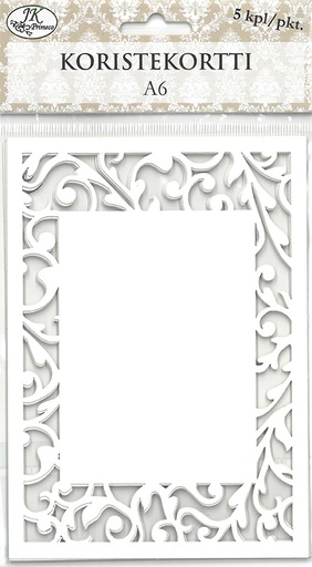 [2880] Decorative card A6 Amanda white 5pcs