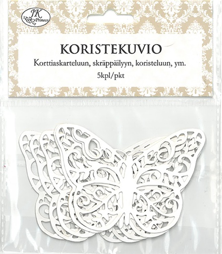 [2888] Decorative die cut Butterfly white 5pcs