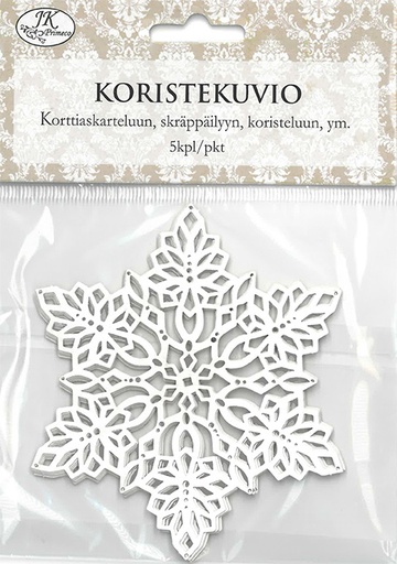 [2892] Decorative die cut Snowflake white 5pcs