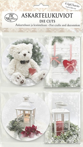 [2919] Die cuts Christmas pictures red