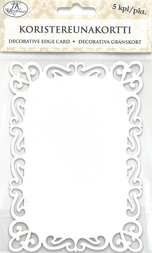 [2925] Decorative edge card white 5pcs