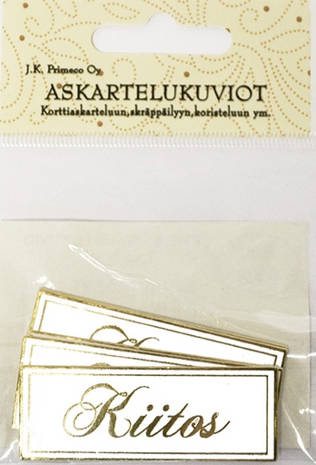 [2962] Die cuts Kiitos 2 kulta 6pcs