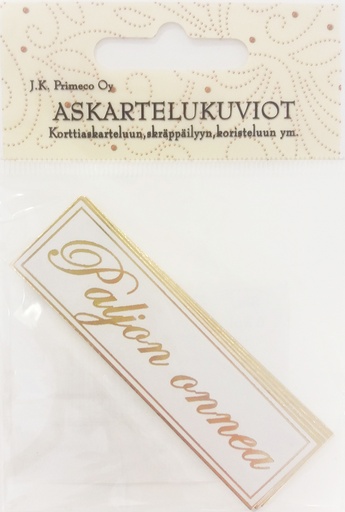 [2968] Die cuts Paljon onnea 2 kulta 6pcs