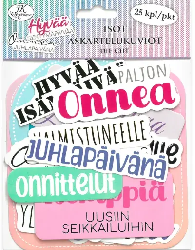 [3019] Big die cuts Tekstilajitelma 25pcs