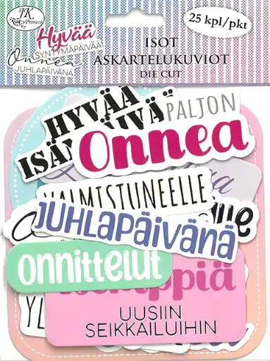 [3019] Isot askartelukuviot Tekstilajitelma 25kpl