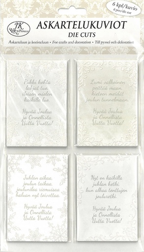 [3050] Die cuts Joulutoivotukset kulta/hopea