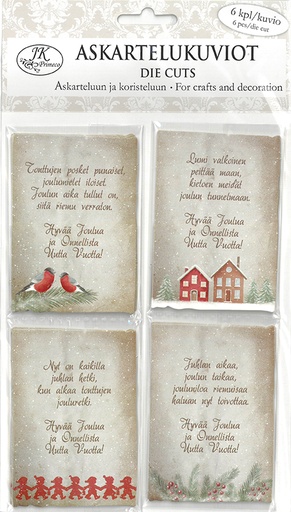 [3051] Die cuts Joulutoivotukset natur