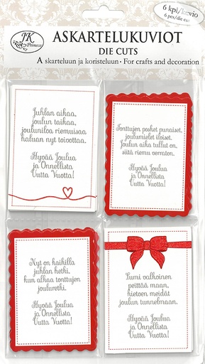 [3052] Die cuts Joulutoivotukset punainen