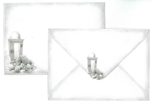 [3078] Envelope C6 Deco lantern grey 10pcs