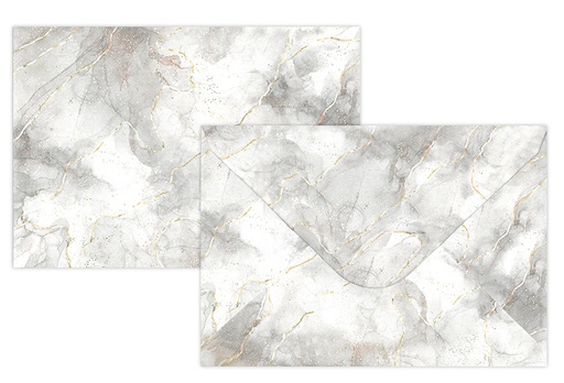 [3106] Envelope C6 Marble grey 10pcs