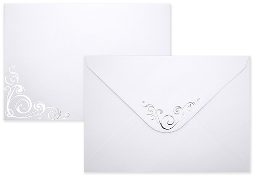 [3125] Foil envelope C6 Vine silver 10pcs