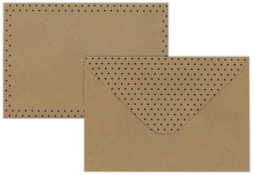 [3126] Envelope C6 black Dots recycled brown 10pcs