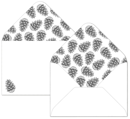 [3130] Envelope C6 Pine cone black/white 10pcs