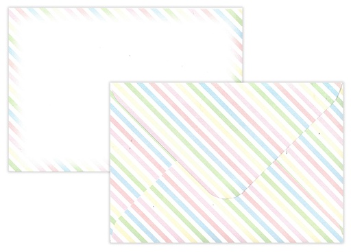 [3132] Envelope C6 Stripe pastel 10pcs