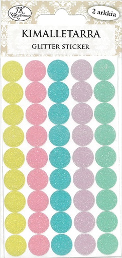 [3191] Glitter sticker Balls pastel 2pcs