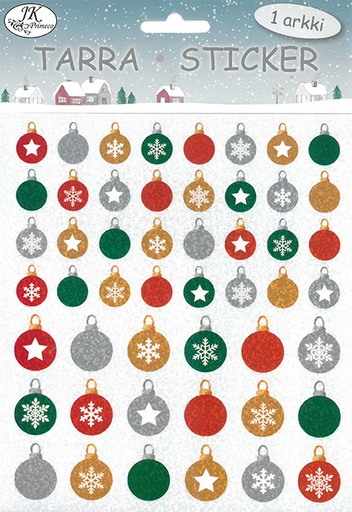 [3274] Sticker Christmas balls hologram