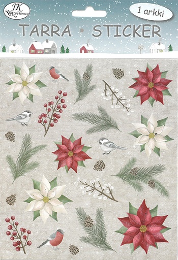 [3278] Sticker Spruce branches and berries vintage