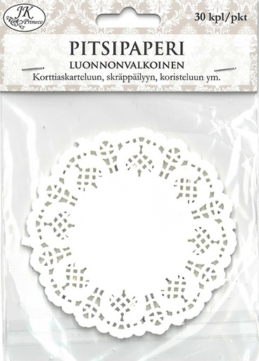 [3322] Lace paper Circle off-white 30pcs