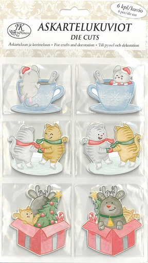 [3352] Die cuts Funny Christmas characters