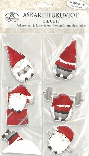 [3353] Die cuts Funny Christmas gnomes