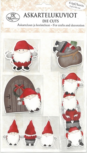 [3355] Die cuts Jolly Christmas gnomes