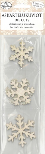 [3386] Die cuts narrow Snowflake white