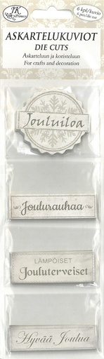 [3398] Die cuts narrow Jouluteksti nostalgia