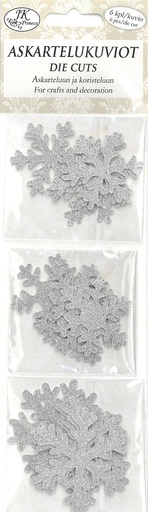 [3403] Die cuts narrow Snowflakes silver