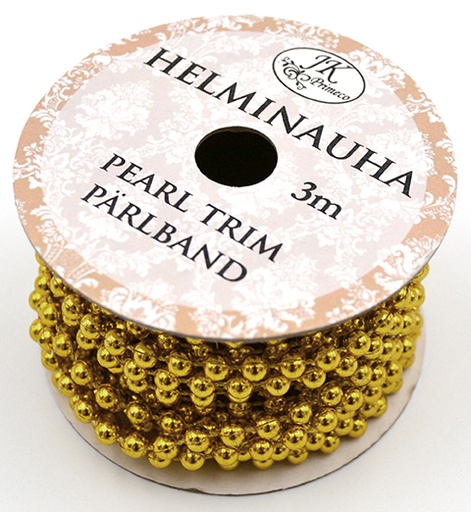 [3530] Pearl trim 3m gold