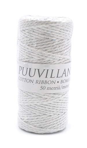 [3552] Puuvillanaru 2mm x 50m valkoinen
