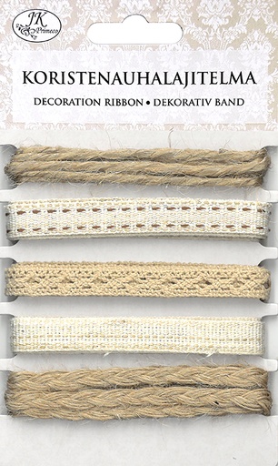 [3578] Decorative ribbon assortment nostalgia brown