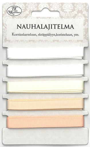 [3580] Ribbon assortment white