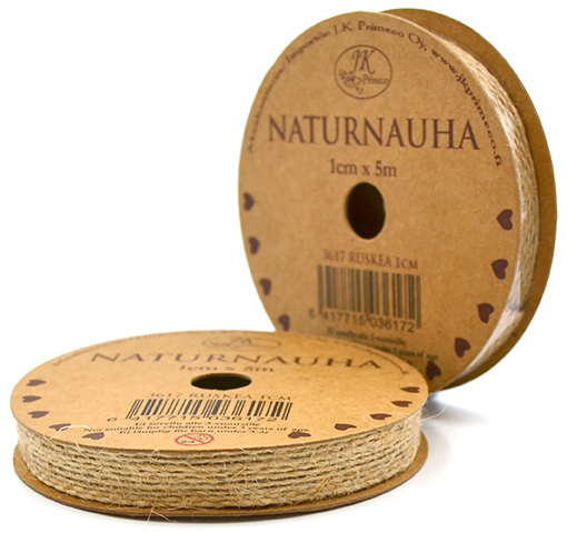 [3617] Natural ribbon 1cm x 5m narrow