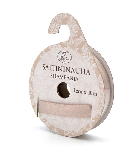 [3664] Satin ribbon 1cm x 10m champagne