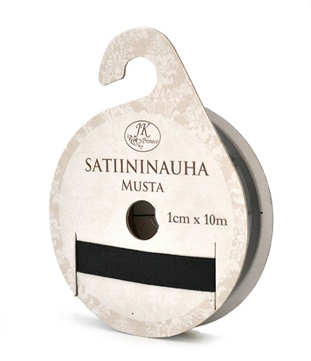 [3665] Satin ribbon 1cm x 10m black