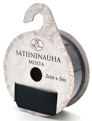 [3672] Satin ribbon 2cm x 5m black