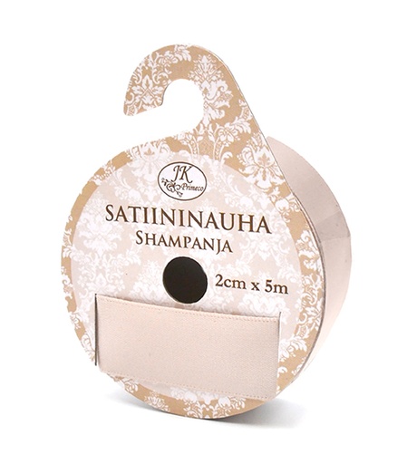 [3673] Satin ribbon 2cm x 5m champagne