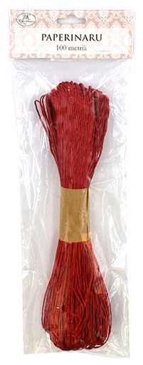[3681] Paper string 100m red