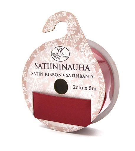 [3685] Satin ribbon 2cm x 5m dark red